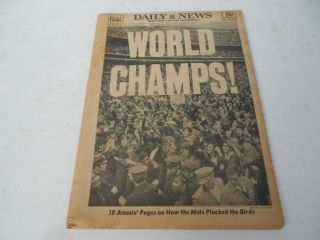 York Mets World Series Champ York Daily News Newspaper Oct 17th 1969