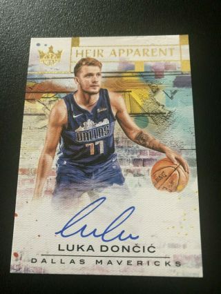 2018 - 19 Panini Court Kings Luka Doncic Auto Rc Rookie Heir Apparent Rare Sp /199