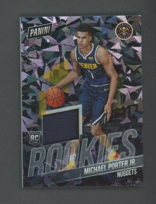 2019 Panini Vip The National Michael Porter Jr.  Cracked Ice Rookie Jersey 07/25