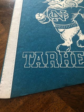 Vintage UNC North Carolina Tarheels Tar Heels University Pennant 30” X 12” 3