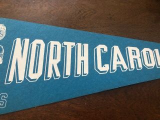 Vintage UNC North Carolina Tarheels Tar Heels University Pennant 30” X 12” 5