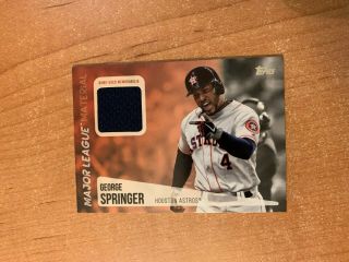 2019 Topps Series 2 - George Springer - Major League Materials Relic Astros