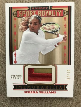 Serena Williams 2019 Goodwin Champions Sport Royalty Premium Patch Ssp /10 Rare