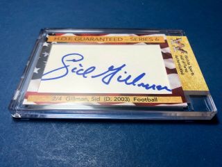 D) Sid Gillman San Diego Chargers Ohio State Buckeyes Hof Autograph