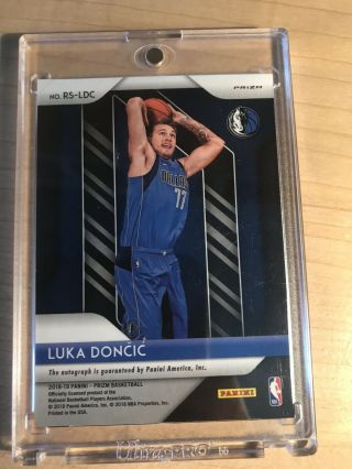 Luka Doncic Silver Prizm Auto 2018 - 19 Panini Prizm Basketball RD - LDC Description 8