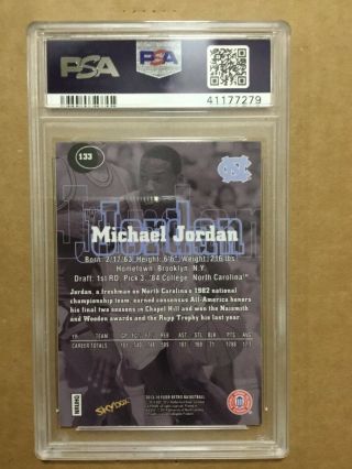 2013 - 14 Fleer Retro Skybox Premium Michael Jordan Card 133 PSA NEAR - 8 2