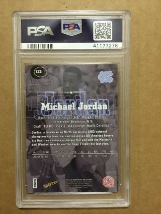2013 - 14 Fleer Retro Skybox Premium Michael Jordan Card 133 PSA NEAR - 8 4