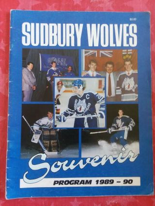 Sudbury Wolves 1989 - 90 Program Souvenir