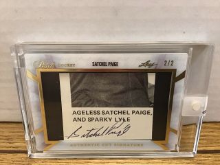2017 - 18 Leaf Pearl Satchel Paige Cut Auto Signed Autograph Error 2/2