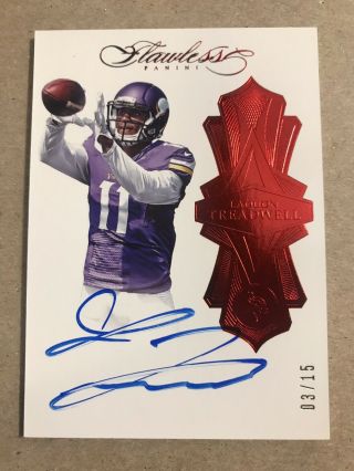 Laquon Treadwell 2016 Panini Flawless Ruby Red Autograph Auto Rc Rookie /15