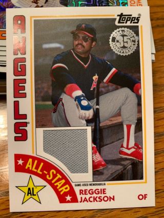 2019 Topps Series 2 Reggie Jackson 1984 Topps All - Star Relic Card - Angels
