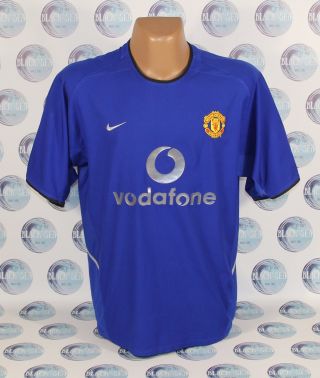 Manchester United 2002 2003 Third Football Soccer Shirt Jersey Trikot Nike Blue