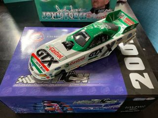 John Force Signed 2002 Castrol 1/24 Scale Diecast Funny Car Nhra