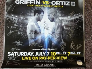 UFC 148 Autographed Poster (SBC) Anderson Silva Sonnen Griffin Tito Ortiz Khabib 3