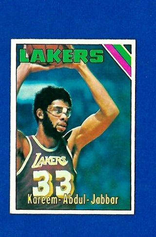 1975 - 76 Topps Basketball 90 Kareem Abdul - Jabbar Exmt/near Milw.  Bucks