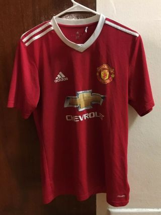 Manchester United Adidas Soccer Jersey Size Small - Red