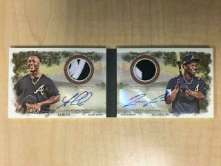 2019 Topps Allen & Ginter Ronald Acuna Jr Ozzie Albies Dual Auto Relic Book 3/10