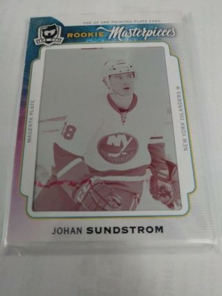 Johan Sundstrom 2014 - 15 The Cup Spx Foil Rookie Magenta Plate 1/1 Islanders