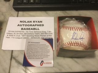Nolan Ryan 2019 Tristar Best Of All Time Autograph Ball Aiv Certified Auto
