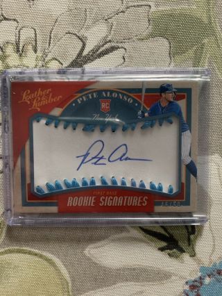 2019 Panini Leather And Lumber Pete Alonso Auto 46/50