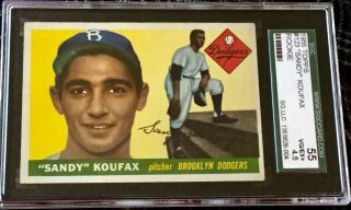 1955 Topps 123 Sandy Koufax Rc (hof) Brooklyn Dodgers - Sgc 4.  5 Vg - Ex,  Sharp