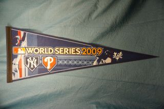 2009 Philadelphia Phillies Ny Yankees World Series Mlb Wincraft Felt Pennant