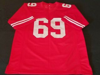 MIKE MCGLINCHEY 49ERS SIGNED AUTHENTIC STYLE CUSTOM JERSEY BAS BECKETT 3