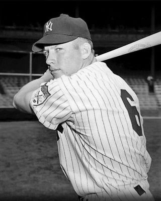 Mickey Mantle Rookie Ny York Yankees B/w 8x10 Print Of Classic 6 1951 Pic