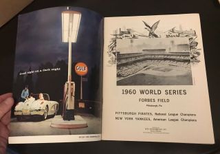 1960 World Series Program Pittsburgh Pirates York Yankees 3