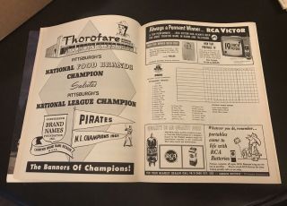 1960 World Series Program Pittsburgh Pirates York Yankees 6
