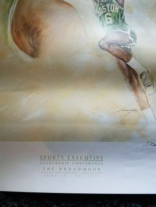 Limited Edition Bill Russell Lithograph Doug West Signed 54/500 - Boston Celtic 3