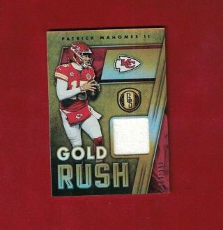 2019 Panini Gold Standard Patrick Mahomes Ii (chiefs) Jersey Patch Sp Card 199