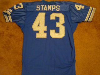 1980 ' s DETROIT LIONS Game Worn Jersey - Sylvester Stamps - WR/RB 3