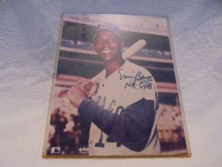 Ernie Banks Mr.  Cub Autographed 8 " X 10 " Glossy Photo