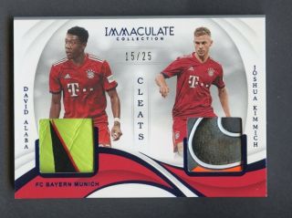 2018 - 19 Immaculate Soccer Blue David Alaba Joshua Kimmich Dual Cleat Patch 15/25