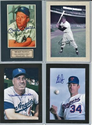 4 4x6 Photos On 5x7 Mats,  Mantle,  Mays,  Snider,  Ryan Live Ink Signed