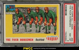 1955 Topps All - American The Four Horsemen Short Print 68 Psa 8 Nm - Mt (pwcc)