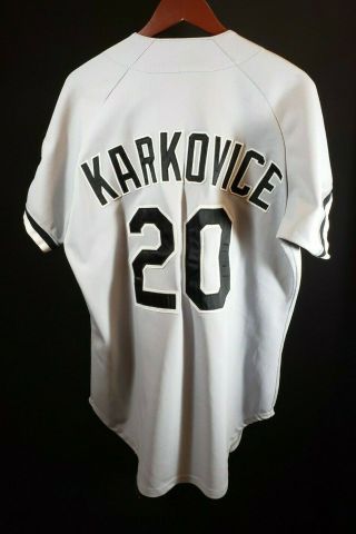 Ron Karkovice Chicago White Sox Signed Game - Used/worn Baseball Jersey
