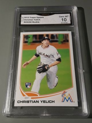 2013 Topps Update Rc Christian Yelich Baseball Card Us290 Gma 10 Brewers
