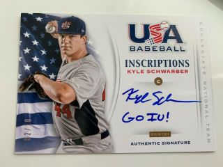 Kyle Schwarber 2013 Panini Usa Baseball Inscriptions Auto 