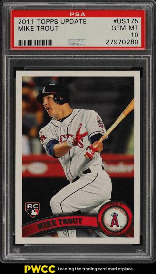 2011 Topps Update Mike Trout Rookie Rc Us175 Psa 10 Gem (pwcc)