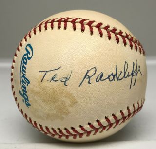 Ted Double Duty Radcliffe Signed Baseball Autographed Jsa Negro Leaguer