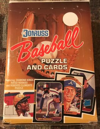 , 1987 Donruss Baseball Card Wax - Pack Box - 36 Packs (full Box)