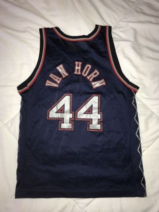 Jersey Nets NBA Basketball Champion Jersey 44 Keith Van Horn Youth Large 2