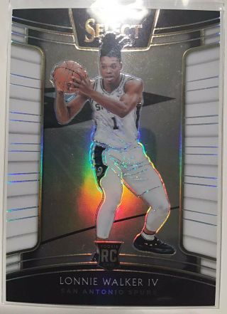 2018 - 19 Panini Select Rookie Card Concourse White Prizm Lonnie Walker Iv 5/149