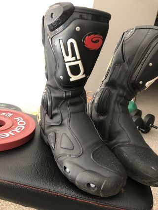 Motorcycle Sport Boots Sidi Black - Size 44 Us 10