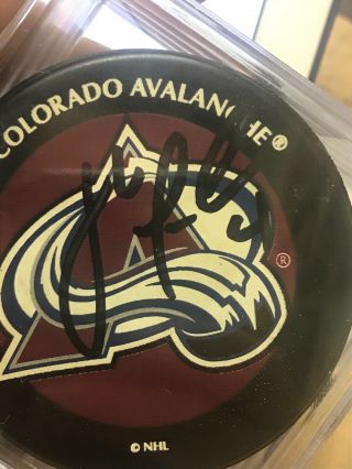 John - Michael Liles 4 Signed Hockey Puck - Colorado Avalance