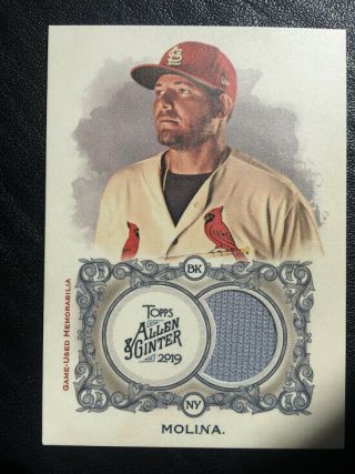2019 Topps Allen And Ginter Jersey Non Auto Yadier Molina Cardinals