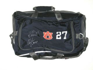 Chandler Cox Player Issued & Signed Auburn Tigers 27 Under Armour Duffle Bag