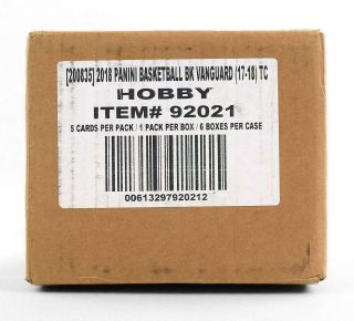 2017/18 Panini Vanguard Basketball Hobby 6 - Box Case